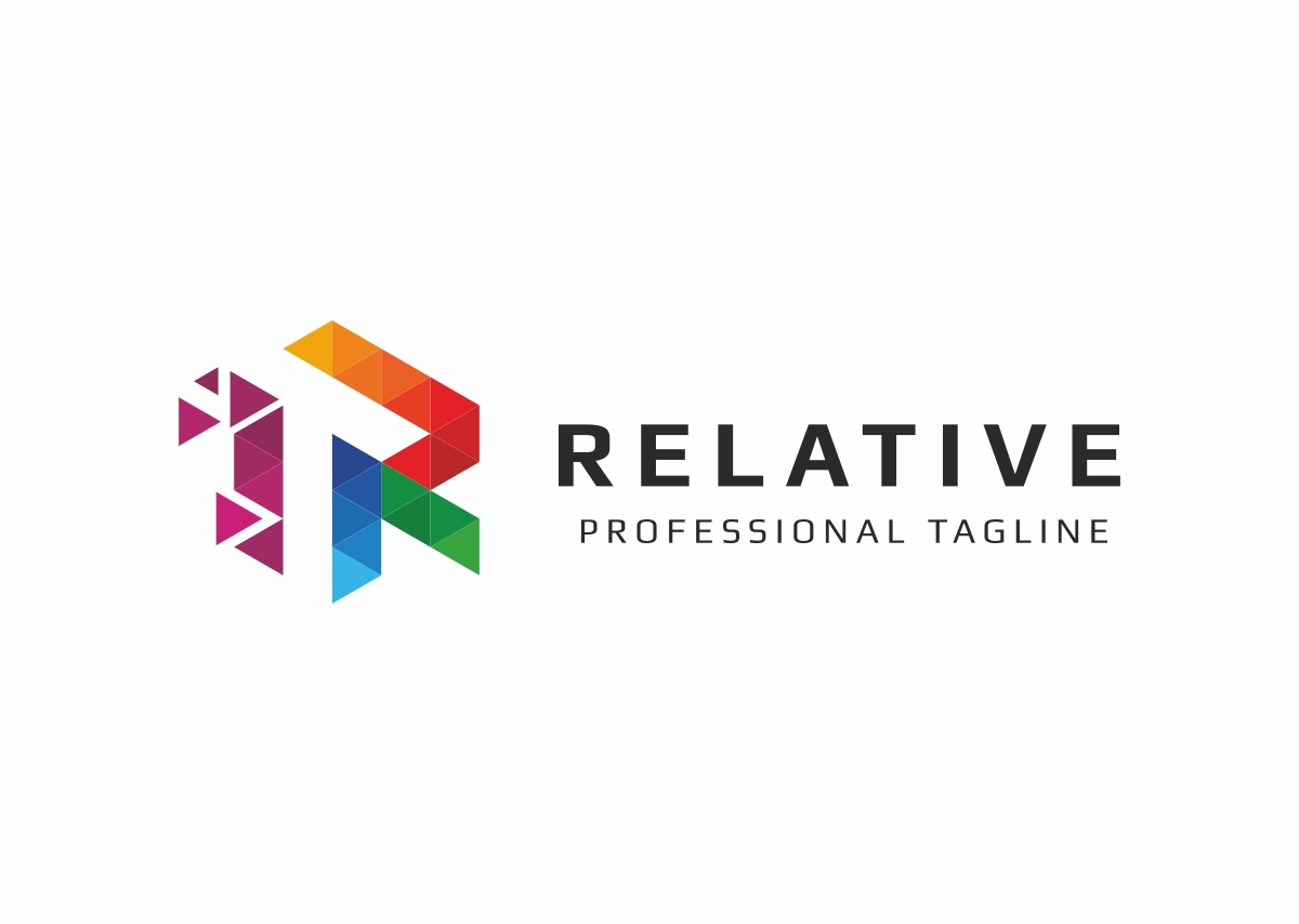 Download Шаблон логотипа "Relative - R Letter Logo Template" / Relative - R Letter Logo Template - Шаблон логотипа на тему графика r logo letter design icon business abstract polygon modern alphabet vector template colorful symbol element creative font company corporate identity