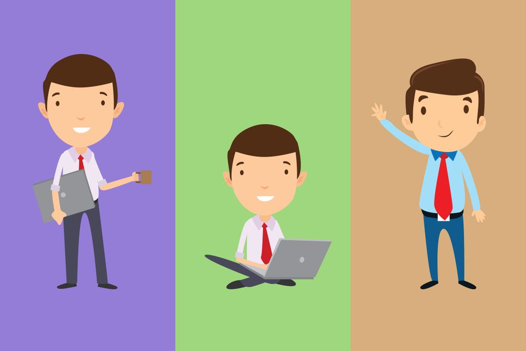 Download Иллюстрация "Business People Character Set - Illustration" / Business People Character Set - Illustration - Иллюстрация на тему графика business character set man employee presentation illustration casual office stand speak hand active confidence talk computer