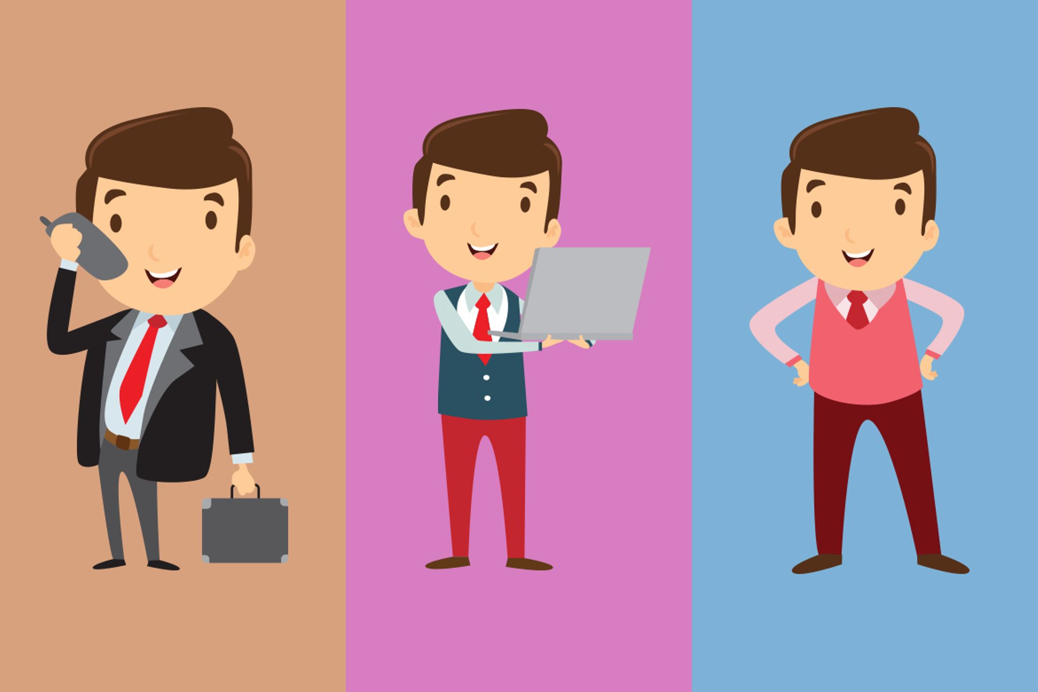 Download Иллюстрация "Business People Character Set - Illustration" / Business People Character Set - Illustration - Иллюстрация на тему графика business character set man employee presentation illustration casual office stand speak hand active confidence talk computer