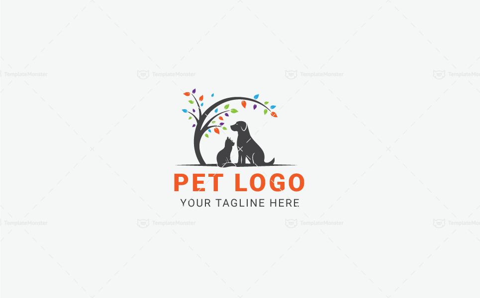 Download Шаблон логотипа "Pet Design - Logo Template" / Pet Design - Logo Template - Шаблон логотипа на тему графика animal brand branding cat clean company logo corporate creative dog icon identity symbol template logos modern pet animals professional simple