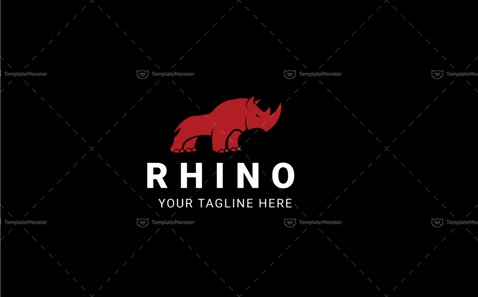 Download Шаблон логотипа "Rhino Design - Logo Template" / Rhino Design - Logo Template - Шаблон логотипа на тему графика animal beast big brand brave club creative design graphic head horn icon illustrator image jungle logo mascot media modern power