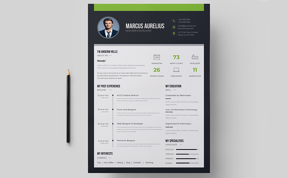 Download Мега бандл резюме / Compact Mega Resume Template - Резюме на тему графика resume a4 business card clean cover letter creative curriculum vitae cv design doc docx editable employment illustrator best modern stationary