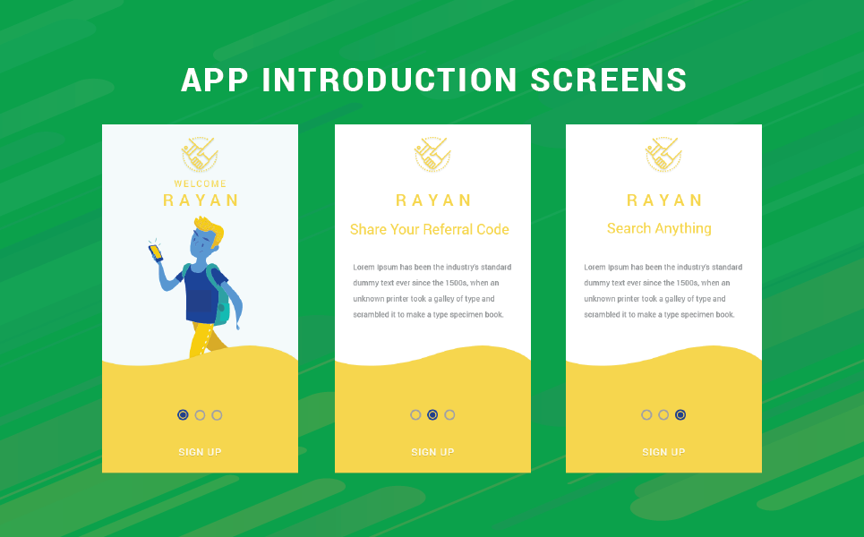 Download UI элементы "Rayan UI/UX Prototype Screens " / Rayan UI/UX Prototype Screens  - UI элементы на тему графика adobe xd adobexd prototype ui?ux elements screens android ios material app