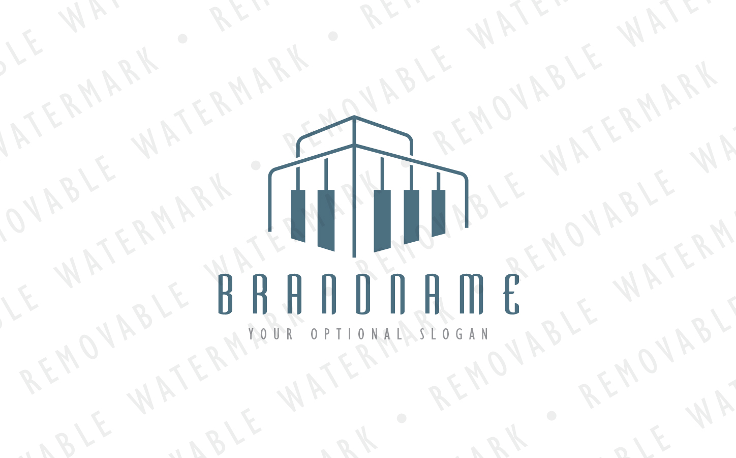 Download Шаблон логотипа "Piano Architecture - Logo Template" / Piano Architecture - Logo Template - Шаблон логотипа на тему графика construction real estate art sound building music architecture play perspective instrument keyboard piano song orchestra realty audio logo design template