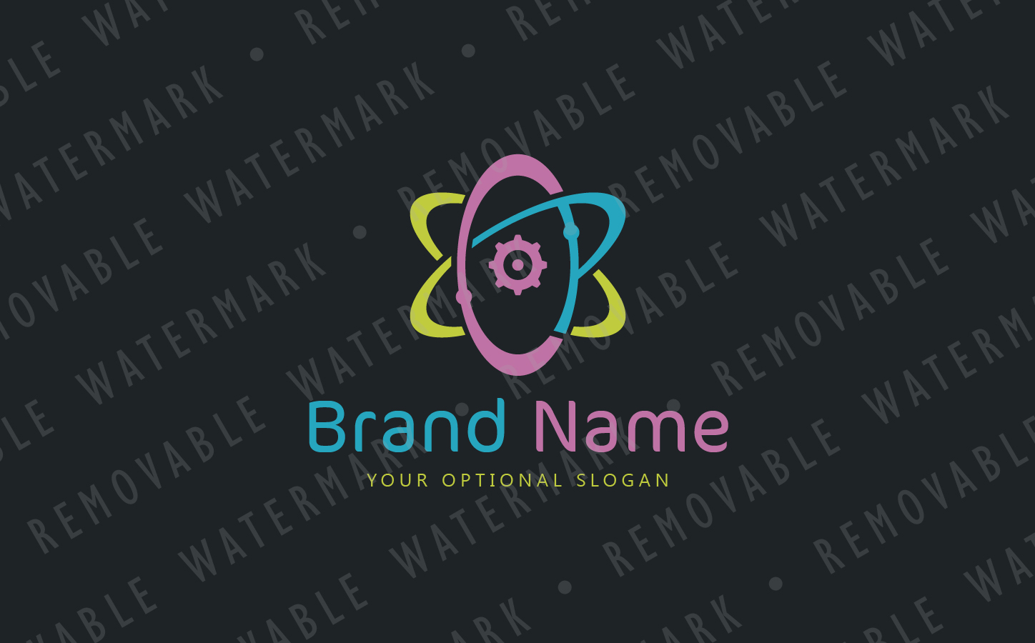 Download Шаблон логотипа "CP Abstract Atom - Logo Template" / CP Abstract Atom - Logo Template - Шаблон логотипа на тему графика atom science energy lab letter c p b chemistry research development quantum gear engineering physics nuclear logo design template technology