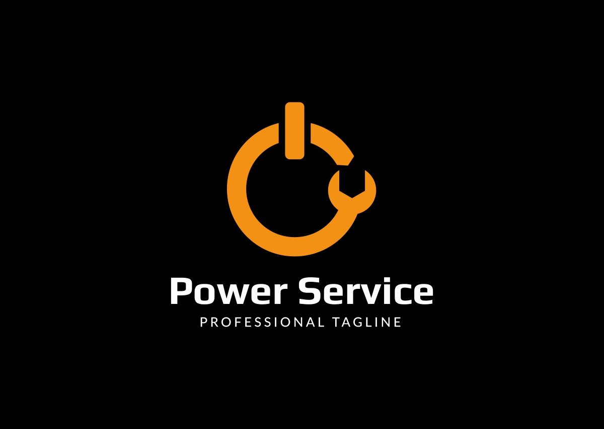 Download Шаблон логотипа "POWER SERVICE Logo Template" / POWER SERVICE Logo Template - Шаблон логотипа на тему графика construction corporate database electric electrician electricity electronics energy eps flow industrial infinity logo infinity power logo loop modern personalised power