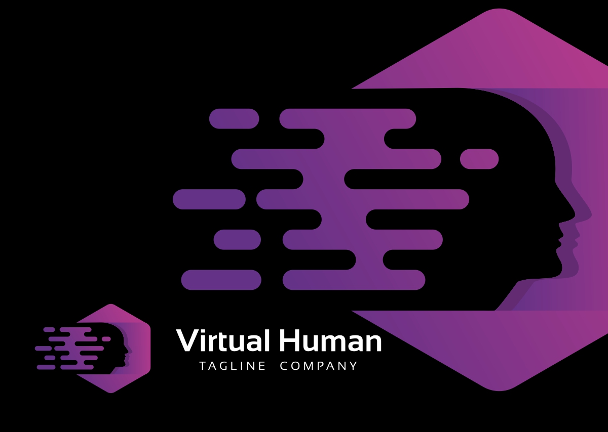 Download Шаблон логотипа "Virtual Human Logo Template" / Virtual Human Logo Template - Шаблон логотипа на тему графика abstract brainstorm colorful corporate creation creative creativity development digital entertainment face head human idea information intelligence knowledge lifestyle media mind