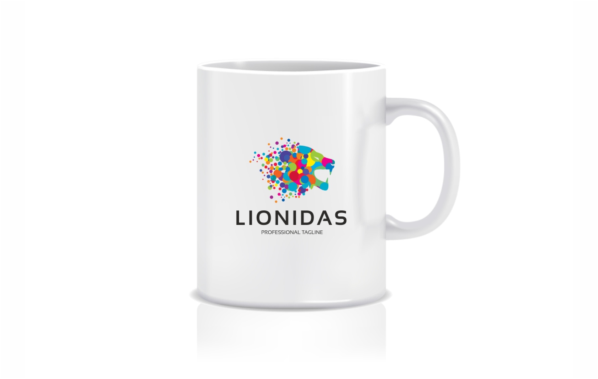Download Шаблон логотипа "Lionidas Logo Template" / Lionidas Logo Template - Шаблон логотипа на тему графика abstract lion vector animal logo art design branding company colorful prism creative studio crystal diamond digital elegant entertainment event exhibitions