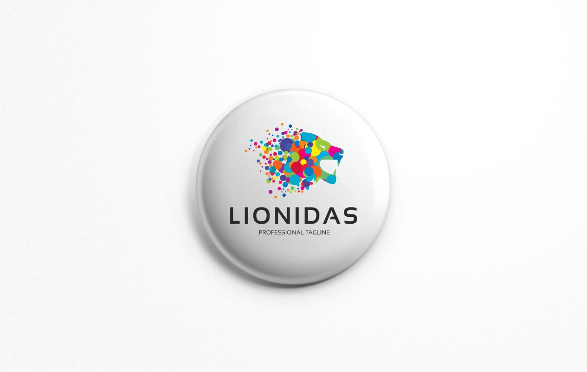 Download Шаблон логотипа "Lionidas Logo Template" / Lionidas Logo Template - Шаблон логотипа на тему графика abstract lion vector animal logo art design branding company colorful prism creative studio crystal diamond digital elegant entertainment event exhibitions