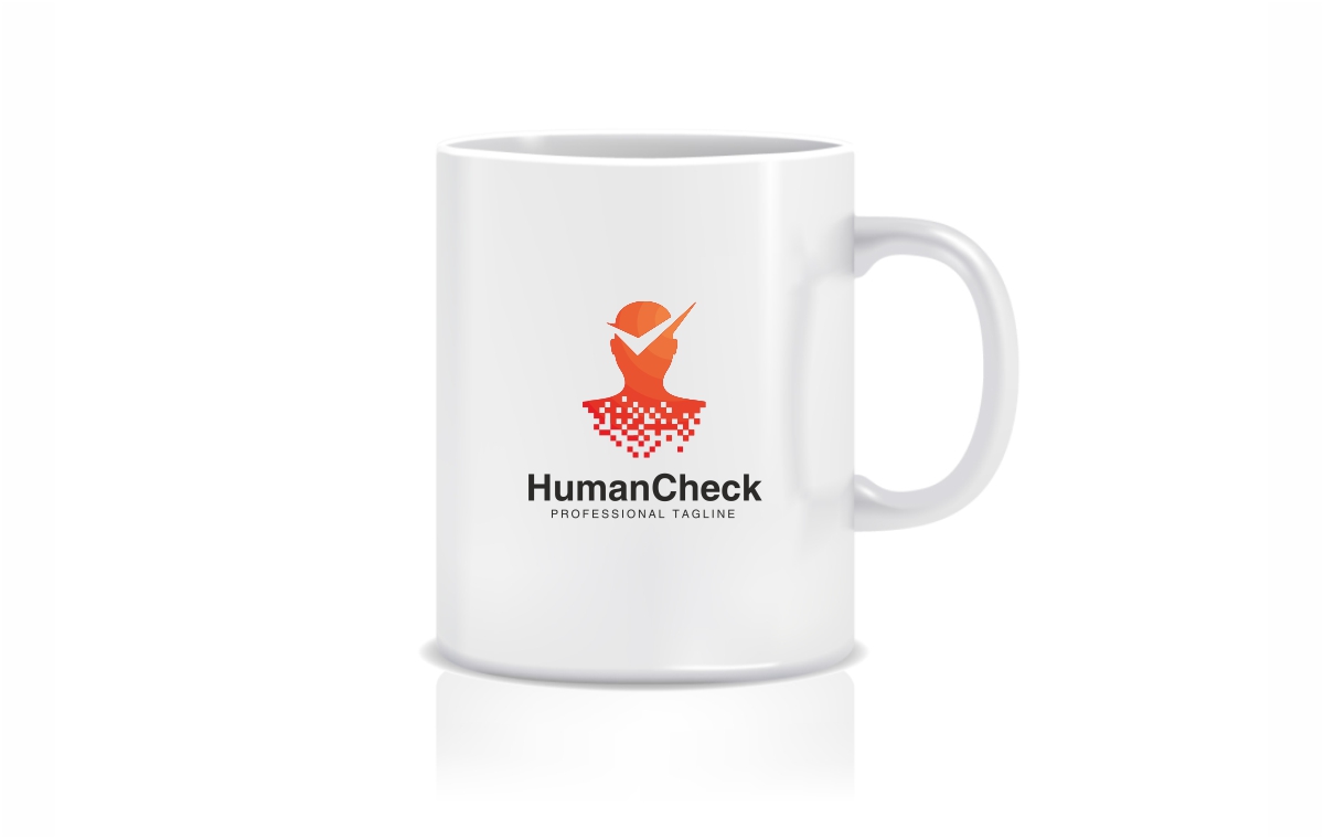Download Шаблон логотипа "Human Check Logo Template" / Human Check Logo Template - Шаблон логотипа на тему графика blog check mark color community human internet online people share sharing social abstract care checking clinic data document guard health