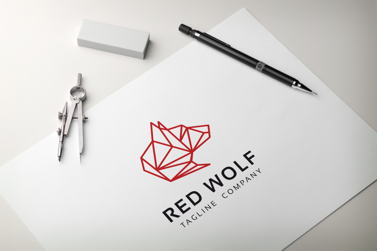 Download Шаблон логотипа "Red Wolf Logo Template" / Red Wolf Logo Template - Шаблон логотипа на тему графика android animal app crisp electric film guard hardware hosting howling moon network producer product professional safety security service sky social
