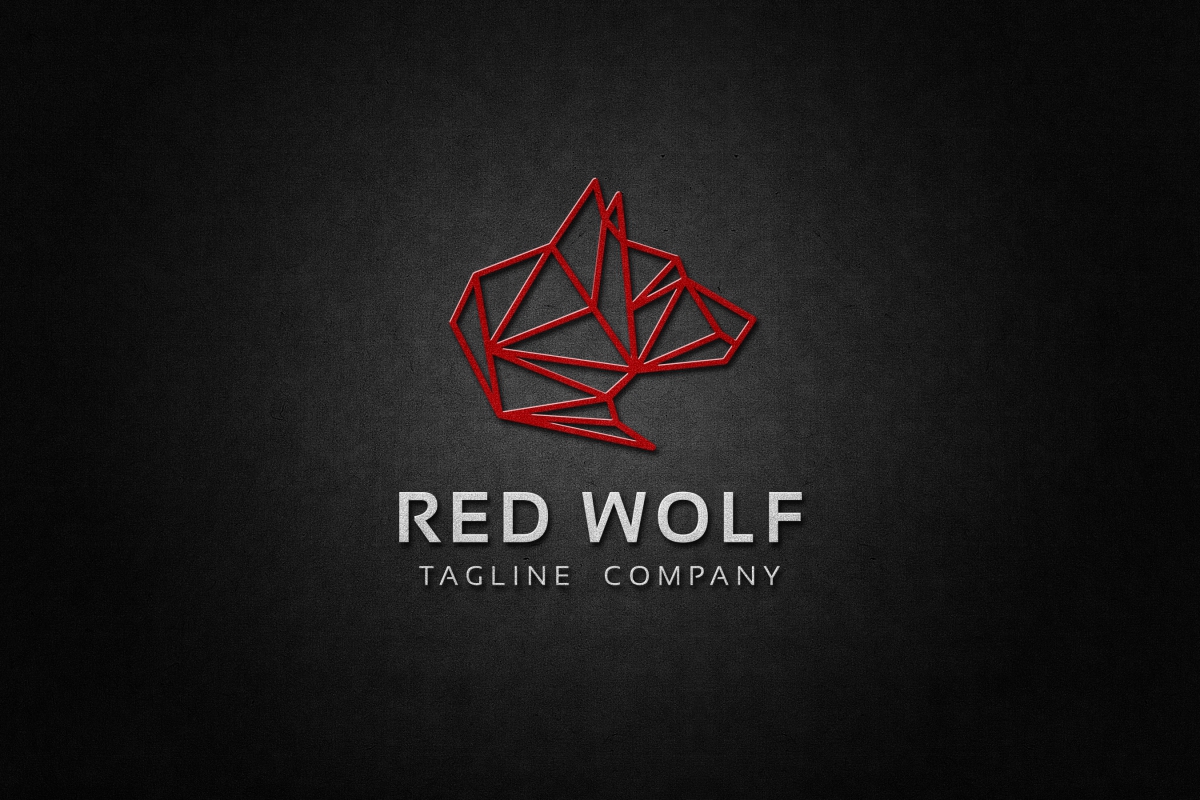 Download Шаблон логотипа "Red Wolf Logo Template" / Red Wolf Logo Template - Шаблон логотипа на тему графика android animal app crisp electric film guard hardware hosting howling moon network producer product professional safety security service sky social