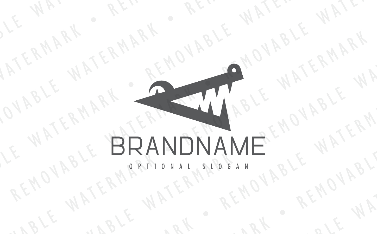 Download Шаблон логотипа "Alligator Mouth Logo Template" / Alligator Mouth Logo Template - Шаблон логотипа на тему графика animal simple abstract geometric mouth reptile crocodile alligator cubism jaw predator croc gator leather sewer letter g logo design template