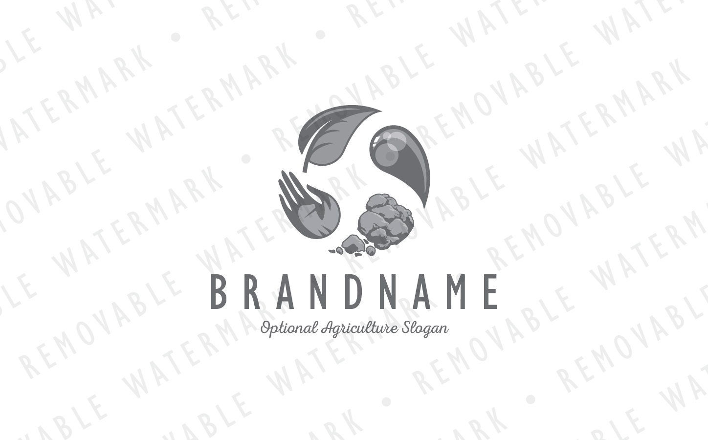 Download Шаблон логотипа "Agriculture Transformation Logo Template" / Agriculture Transformation Logo Template - Шаблон логотипа на тему графика plant circle leaf water earth natural spa agriculture landscaping cycle transformation farming element soil synergy logo design template grow mineral