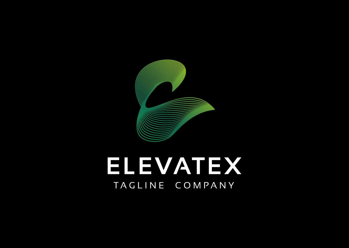 Download Шаблон логотипа "Elevatex - E letter Logo Template" / Elevatex - E letter Logo Template - Шаблон логотипа на тему графика art bold brand business company connection corporate creative design e letter e logo icon iconic identity modern professional simple software