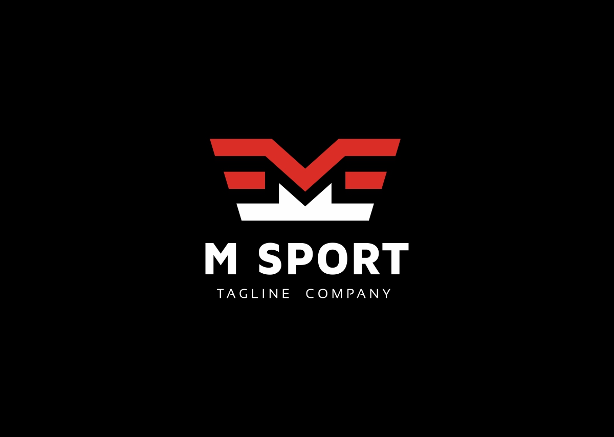 Download Шаблон логотипа "M SPORT Logo Template" / M SPORT Logo Template - Шаблон логотипа на тему графика agency app business circle company corporate creative flat fly icon internet letter m v logo logotype media modern mv network