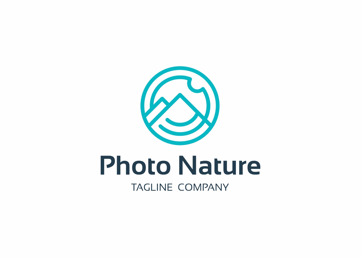Download Шаблон логотипа "Photo Nature Logo Template" / Photo Nature Logo Template - Шаблон логотипа на тему графика agency air business cam camera circle climbing eco ecology everest health hight logo mountain nature peak photo play rec recording
