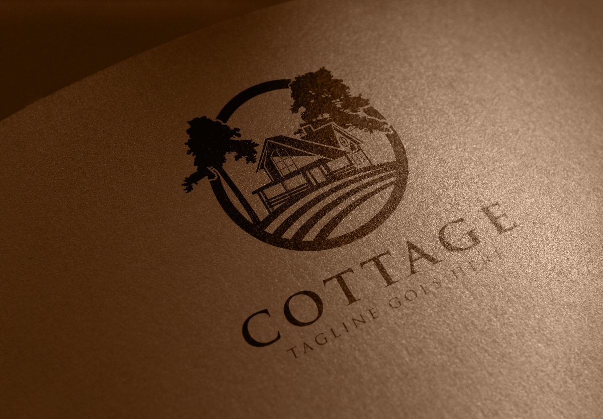 Download Шаблон логотипа "Cottage Village Logo Template" / Cottage Village Logo Template - Шаблон логотипа на тему графика bed and breakfast bold clean clear cottage country effective forest holiday home house leaf leaves natural nature print real estate