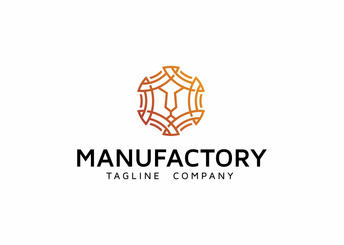 Download Шаблон логотипа "MANUFACTORY Logo Template" / MANUFACTORY Logo Template - Шаблон логотипа на тему графика animal animal logo branding club company elegant head jungle king lion logo vector luxury power royal sport strength strong