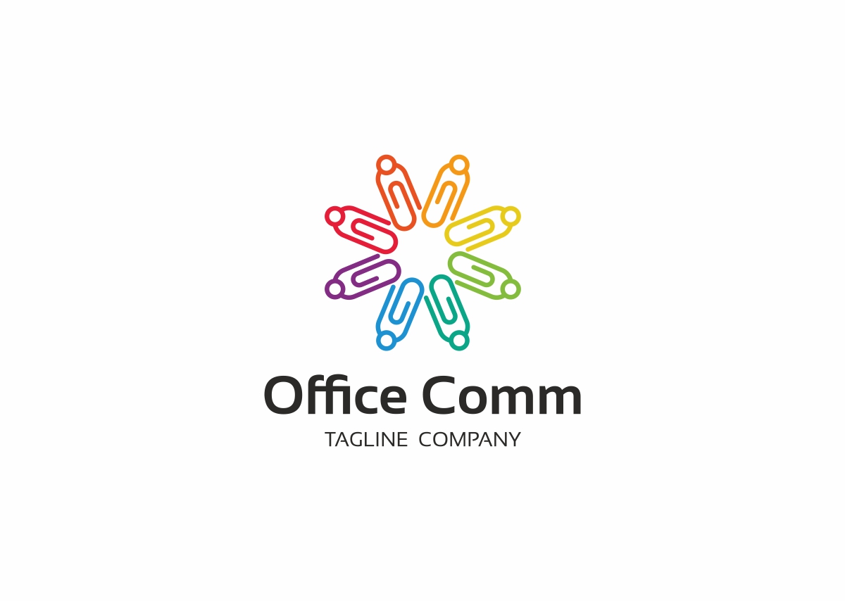 Download Шаблон логотипа "Office Community Logo Template" / Office Community Logo Template - Шаблон логотипа на тему графика color connect design home human logo pixel shape share template text business circle clean clear collaboration communication community effective help