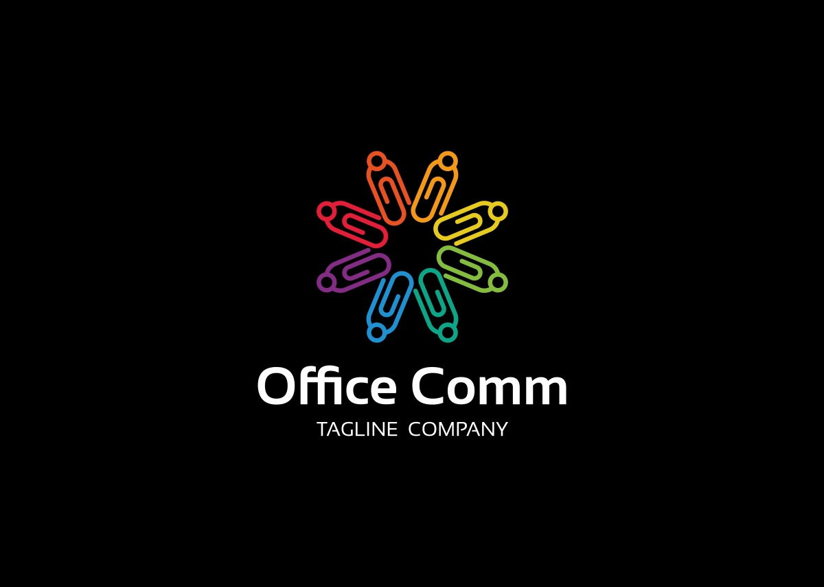 Download Шаблон логотипа "Office Community Logo Template" / Office Community Logo Template - Шаблон логотипа на тему графика color connect design home human logo pixel shape share template text business circle clean clear collaboration communication community effective help
