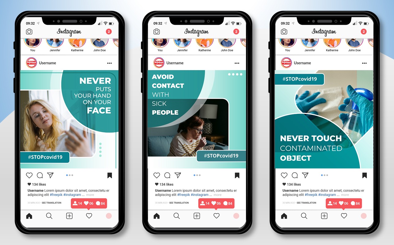 Download Шаблон для соцсетей "Stop Covid 19 - Instagram Post Template for Social Media" / Stop Covid 19 - Instagram Post Template for Social Media - Шаблон для соцсетей на тему графика instagram,post,instagramtemplate,coronavirus,covid19,pandemic,socialmedia,socialmediapost,stayhome,coronavirus2020,socialmediatemplate,template,instagramfeed,instagramstories,stopcovid19