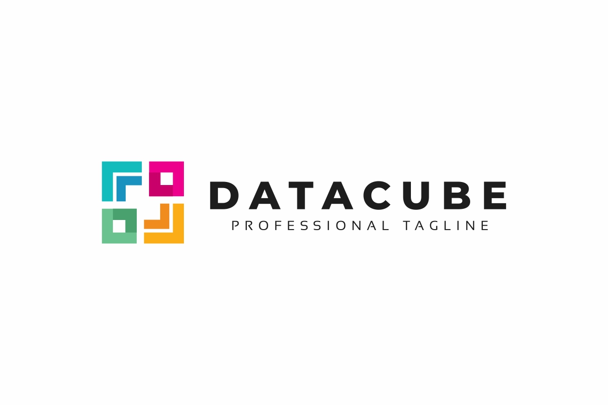 Download Шаблон логотипа "Data Cube Colorful Logo Template" / Data Cube Colorful Logo Template - Шаблон логотипа на тему графика abstract,agency,box,brand,branding,business,cloud,computing,code,coding,cube,cubic,cubical,data,developer,development,digital,firm,hexa,hexagon