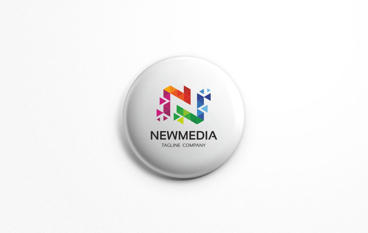 Download Шаблон логотипа "Newmedia Logo Template" / Newmedia Logo Template - Шаблон логотипа на тему графика app bold brand business clean colorful corporate logo creative digital forum letter n logotype media modern n pixel professional simple