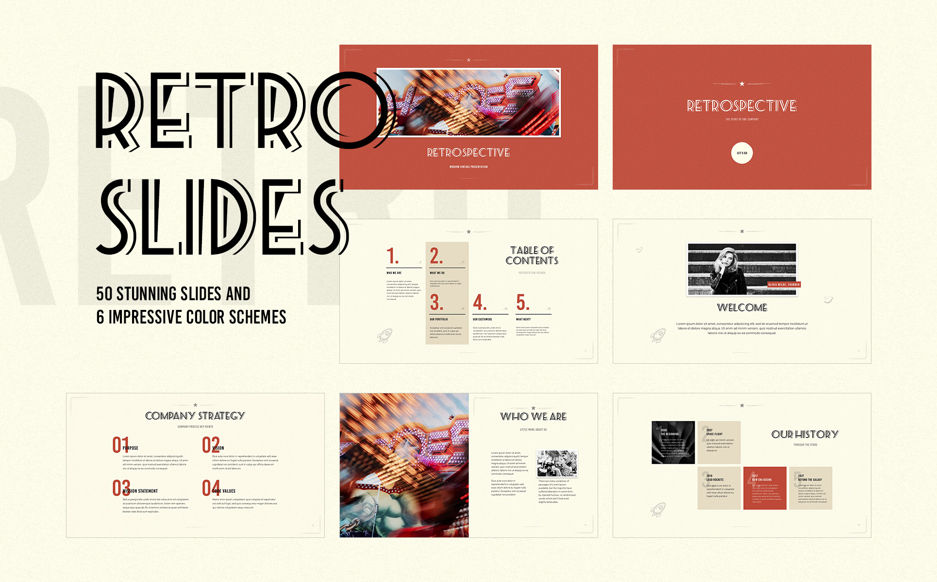 Retrospective PowerPoint Template PowerPoint Template 74237