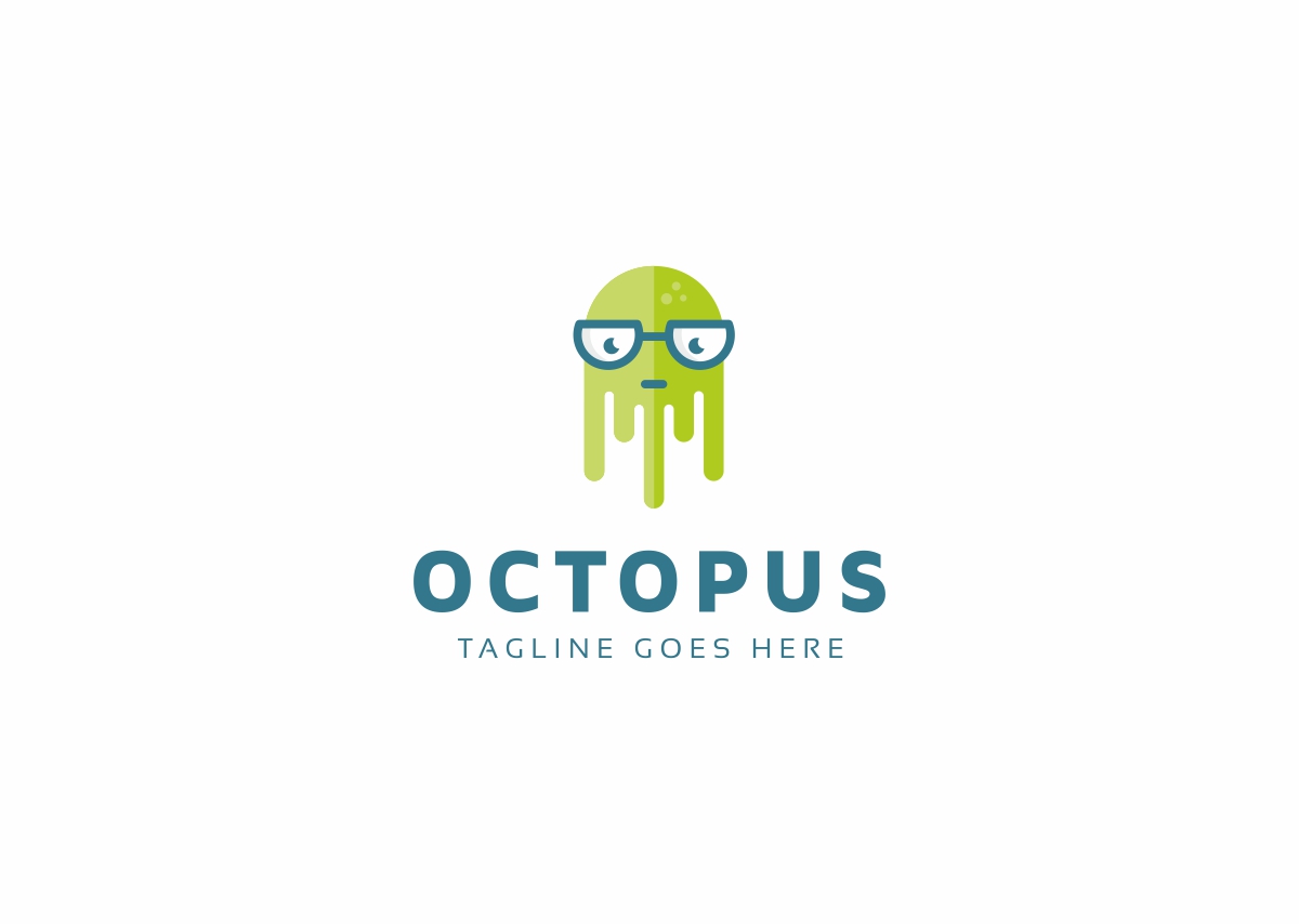 Download Шаблон логотипа "Octopus - Logo Template" / Octopus - Logo Template - Шаблон логотипа на тему графика animal catoon character child creature cute funny kids logo ocean octopus octopus logo sea simple tentacle tentacles water beach club
