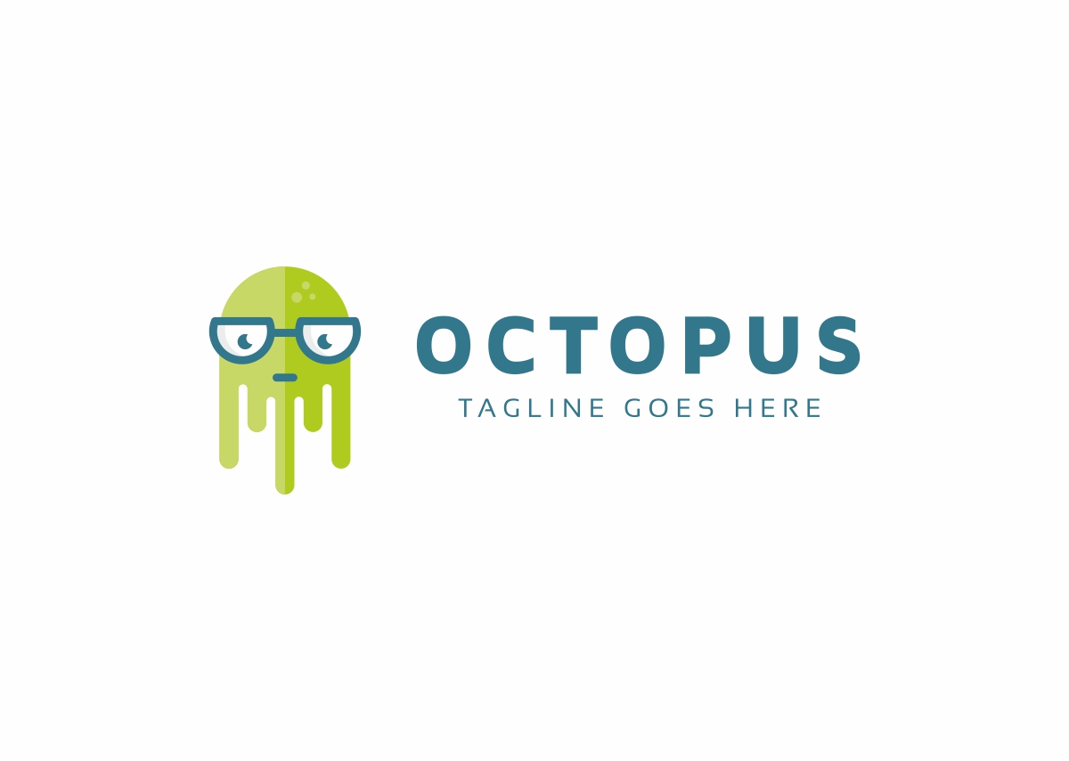 Download Шаблон логотипа "Octopus - Logo Template" / Octopus - Logo Template - Шаблон логотипа на тему графика animal catoon character child creature cute funny kids logo ocean octopus octopus logo sea simple tentacle tentacles water beach club