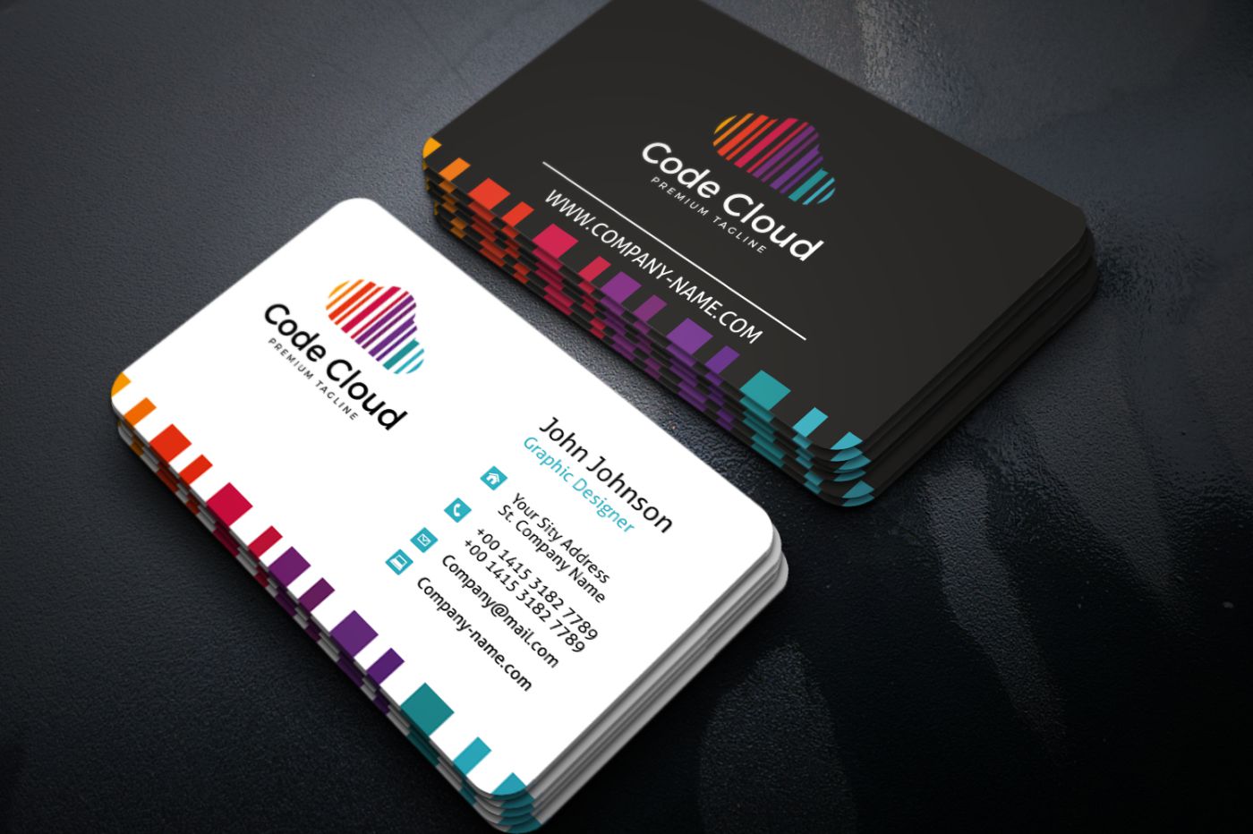 Download Фирменный стиль "Code Cloud Business Card - Corporate Identity Template" / Code Cloud Business Card - Corporate Identity Template - Фирменный стиль на тему графика awesome business card clean color colorful company cool corporate creative designer exclusive fashion graphic model modern multicolored personal photography