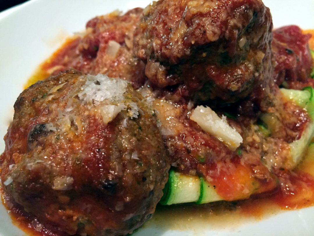 Sicilian Meatballs with Zucchini Fettuccine - Sister Spice