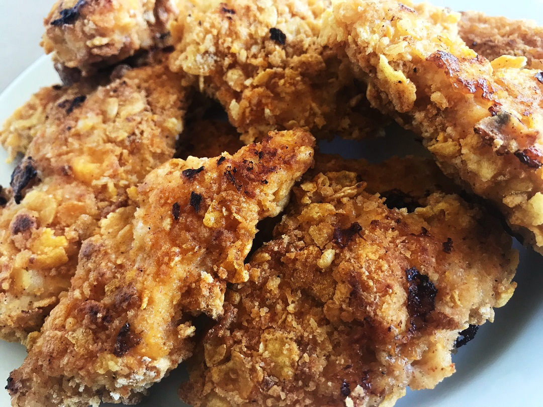 Oven Fried Chicken Strips | Sister Spice Healthy Recipes