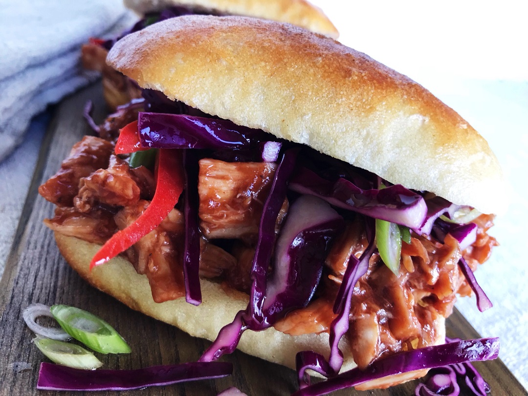 Pulled Chicken Sandwich, BBQ Style | Sister Spice