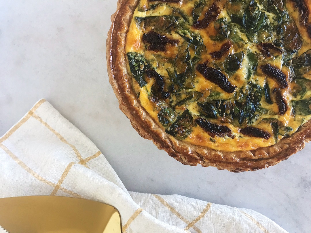 Healthy Spinach Quiche Recipe - Quick Quiche Genovese | Sister Spice