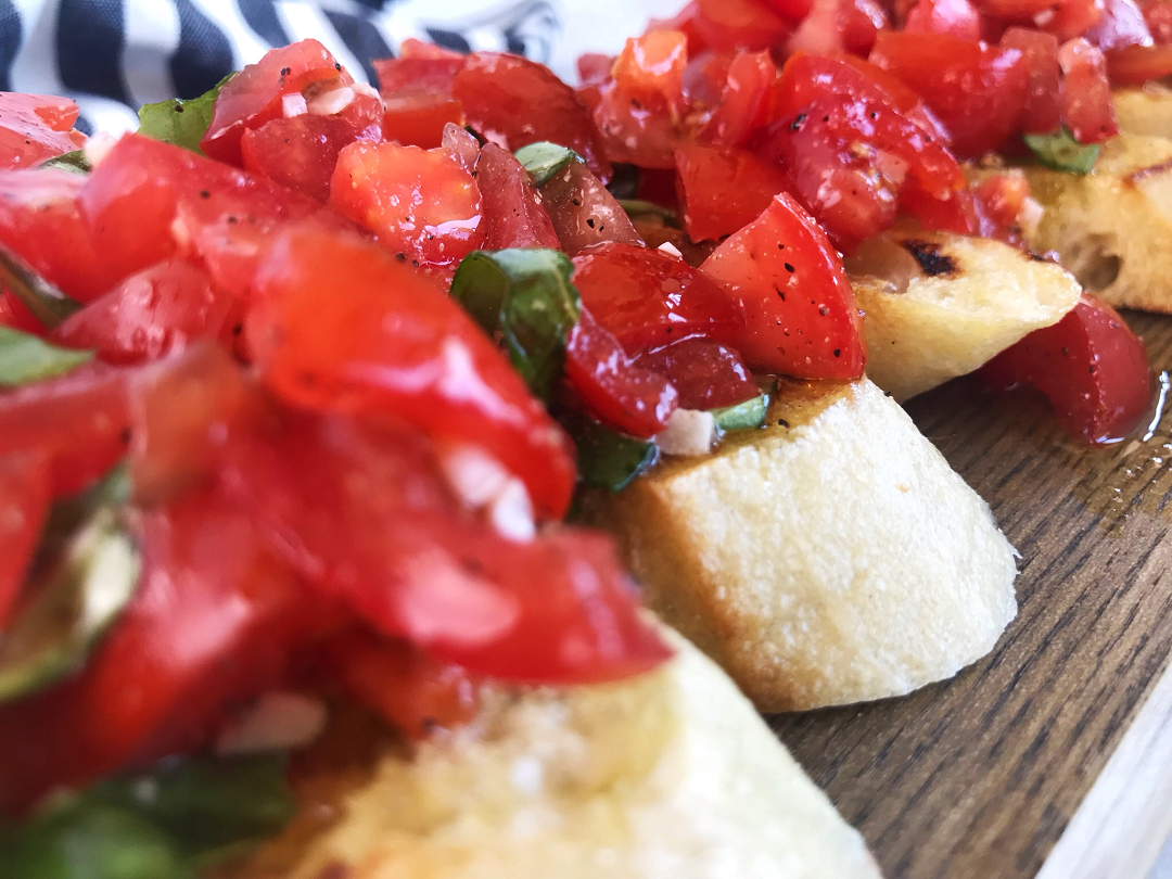 Bruschetta with Tomato, Basil and Balsamic Glaze - Easy Recipe | Sister Spice
