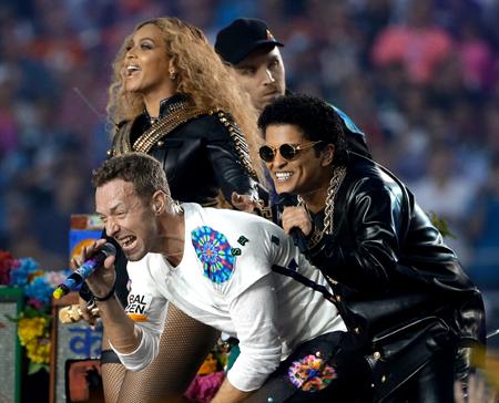 Beyoncé, Chris Martin, and Bruno Mars