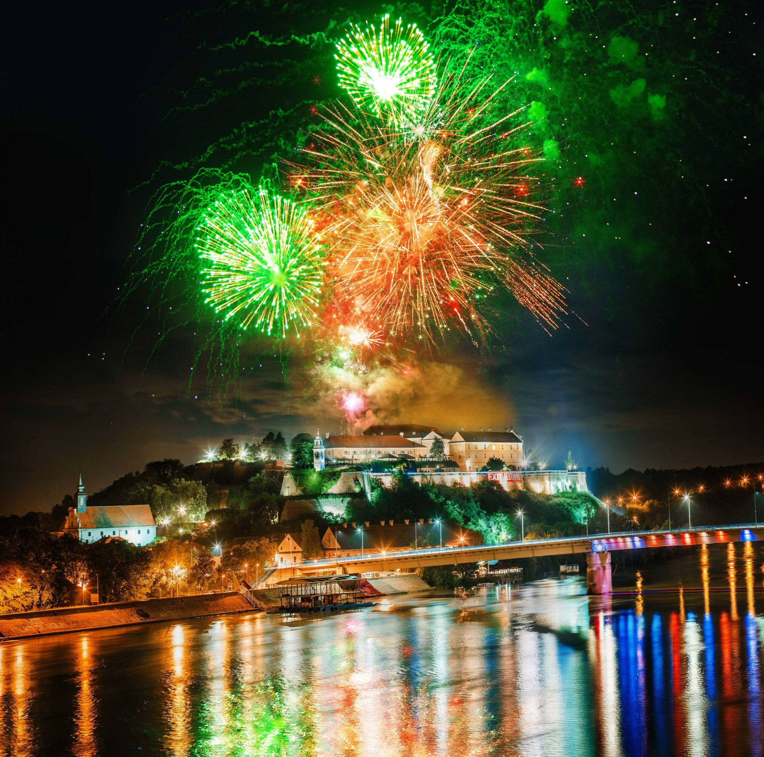 The spectacular site of Exit Festival: Petrovaradin Fortress in Novi Sad, Serbia.