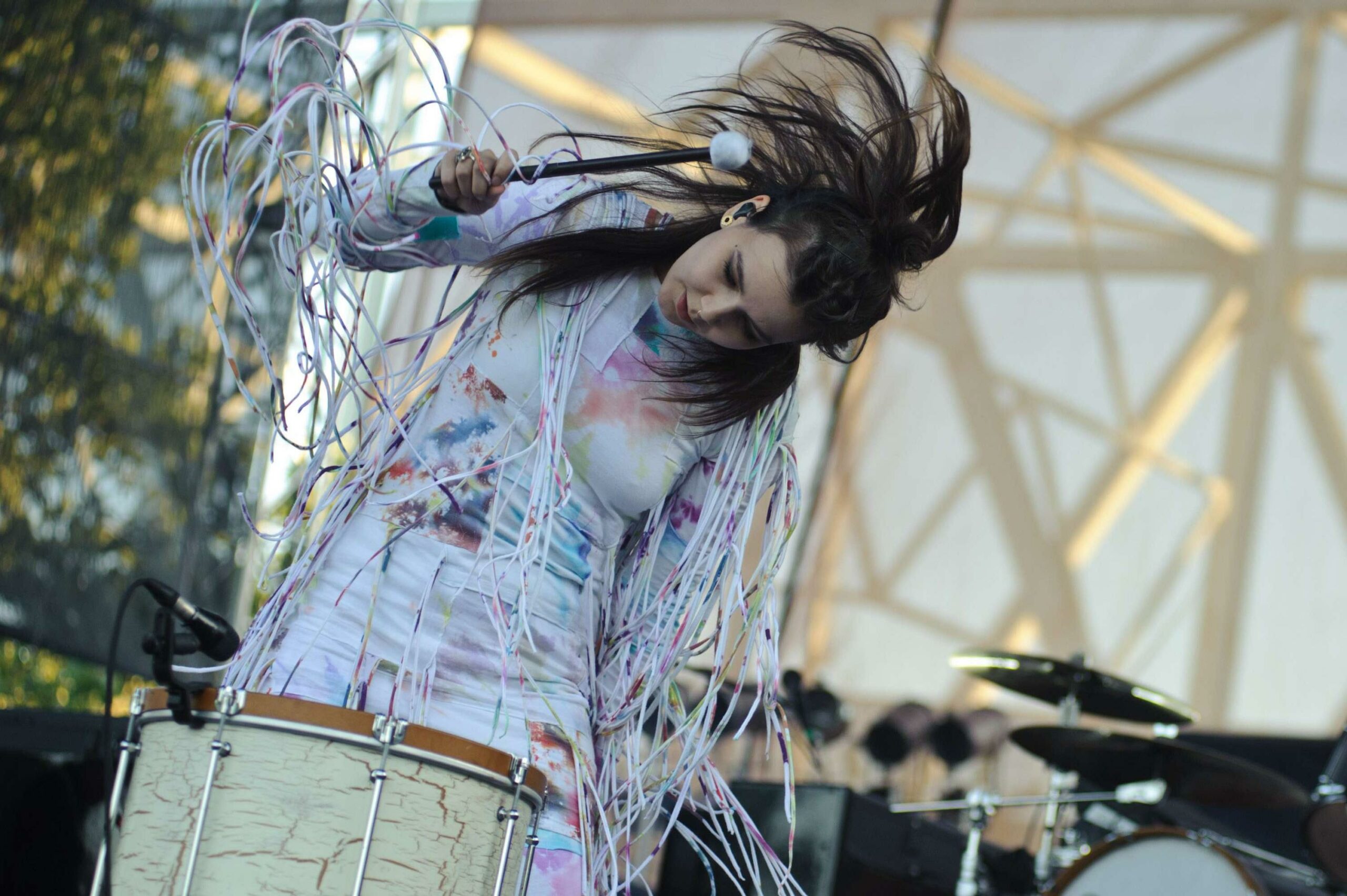 Nanna Bryndis Hilmarsdottir of Of Monsters and Men at the 2016 Bunbury festival in Cincinnati, Ohio. 