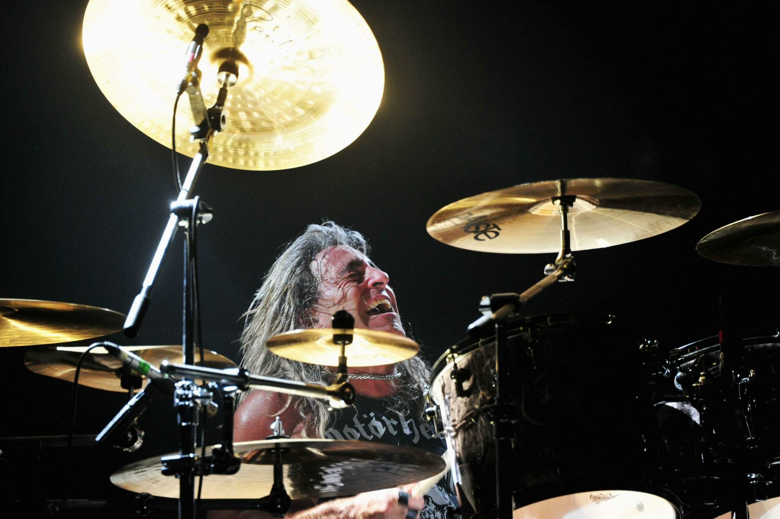 Mikkey Dee onstage during day three of Coachella 2014.Mikkey Dee onstage during day three of Coachella 2014.