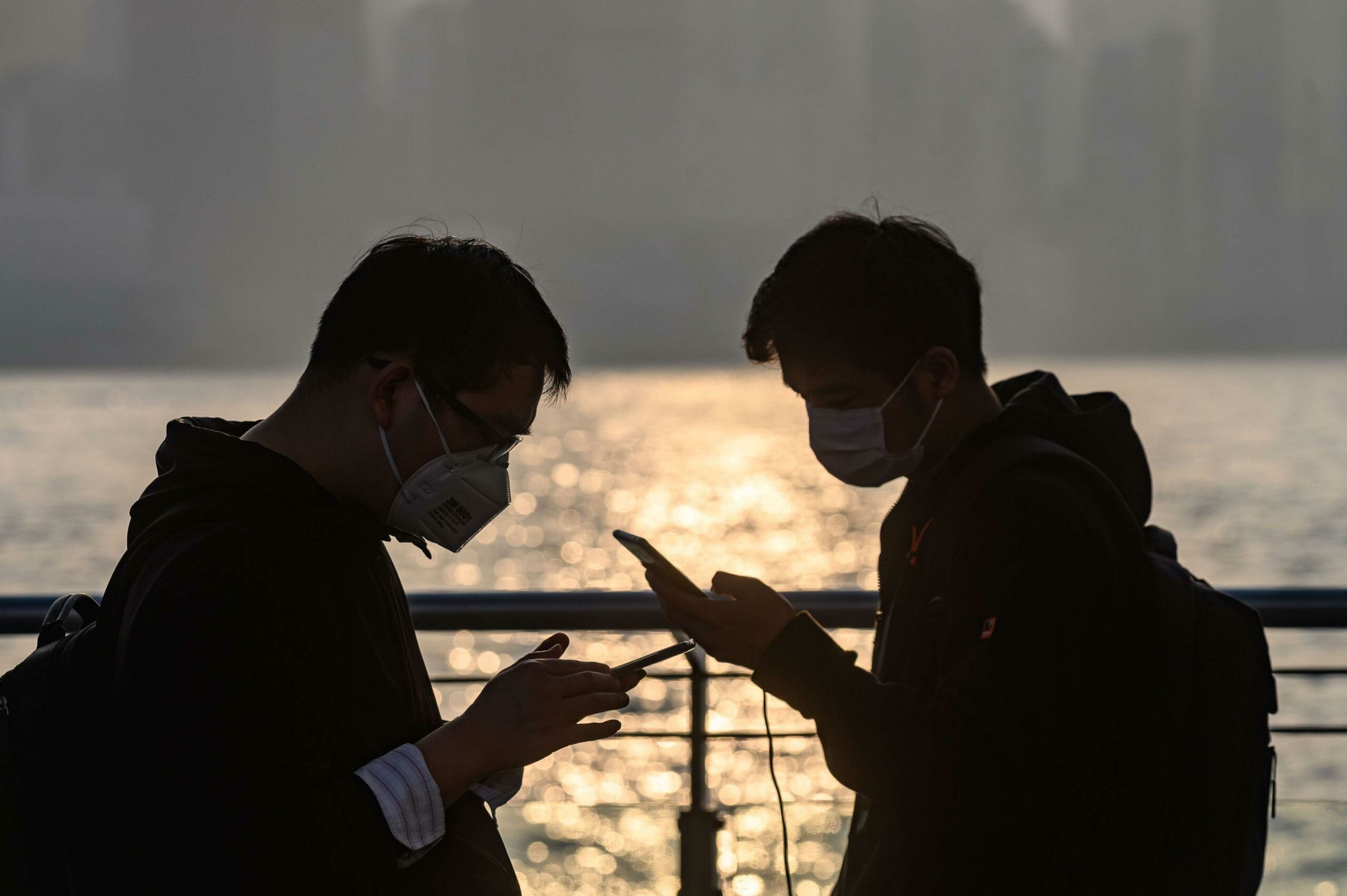 People in China wearing face masks