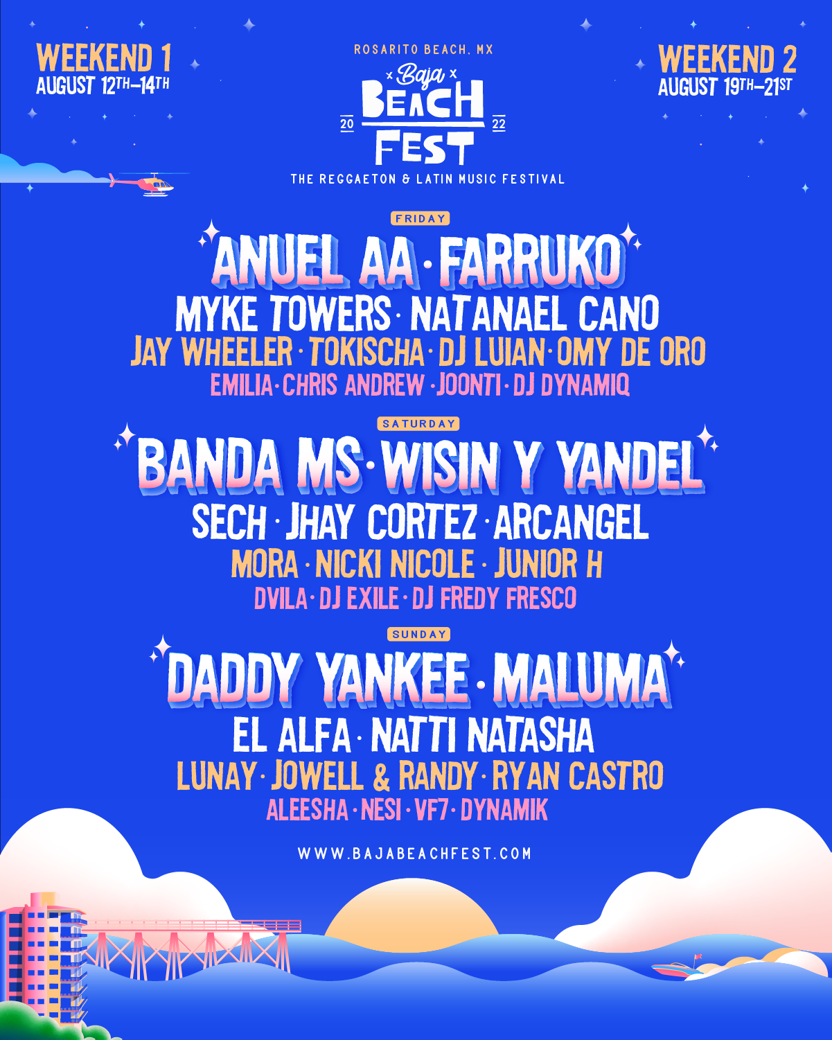 Baja Beach Fest Announces Lineup Featuring Daddy Yankee, Anuel AA