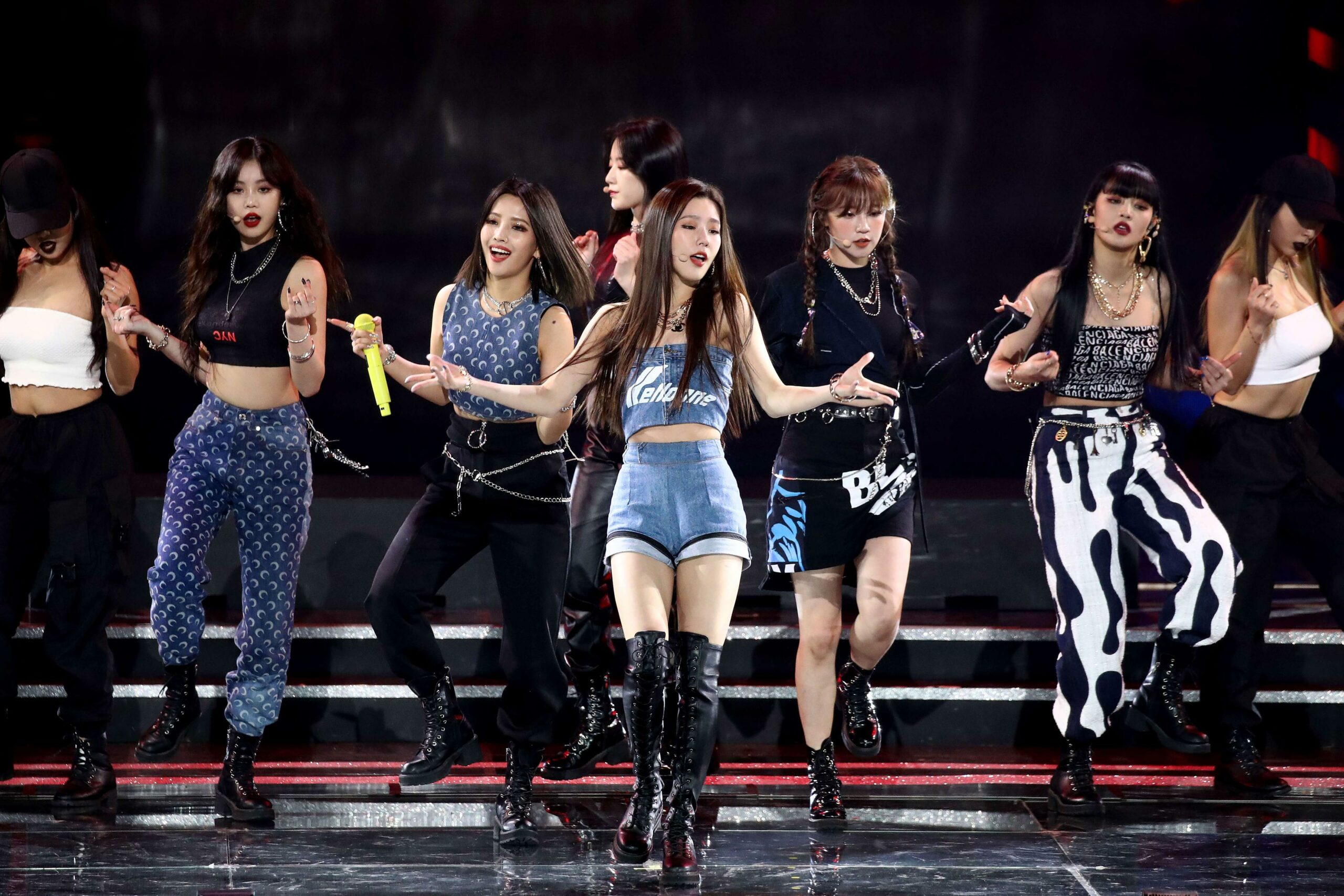 (G)I-DLE performing during the 9th Gaon Chart K-Pop Awards in Seoul, South Korea, Jan. 8, 2020.