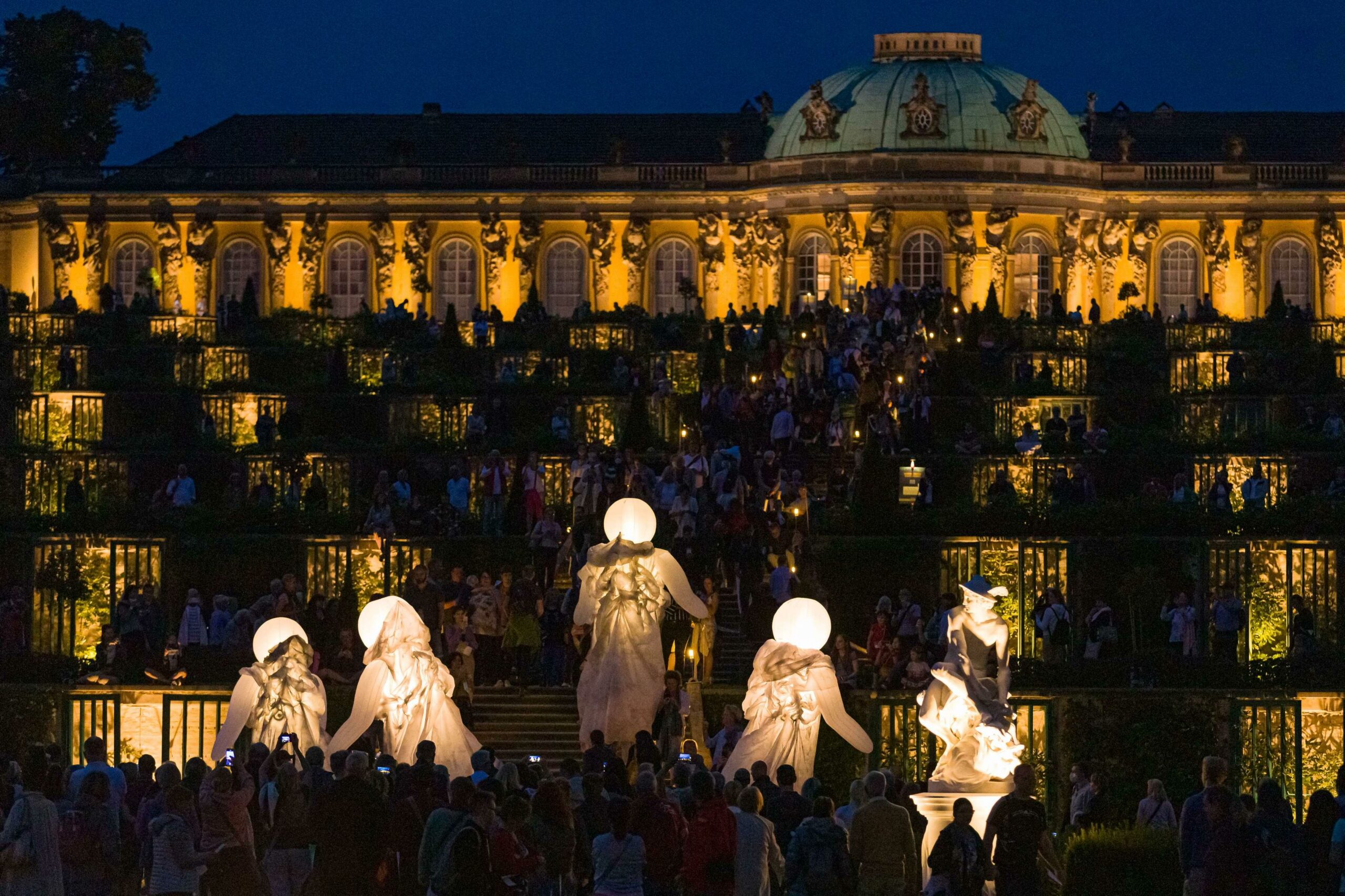 One of the art installations at Potsdam Palace Night:
