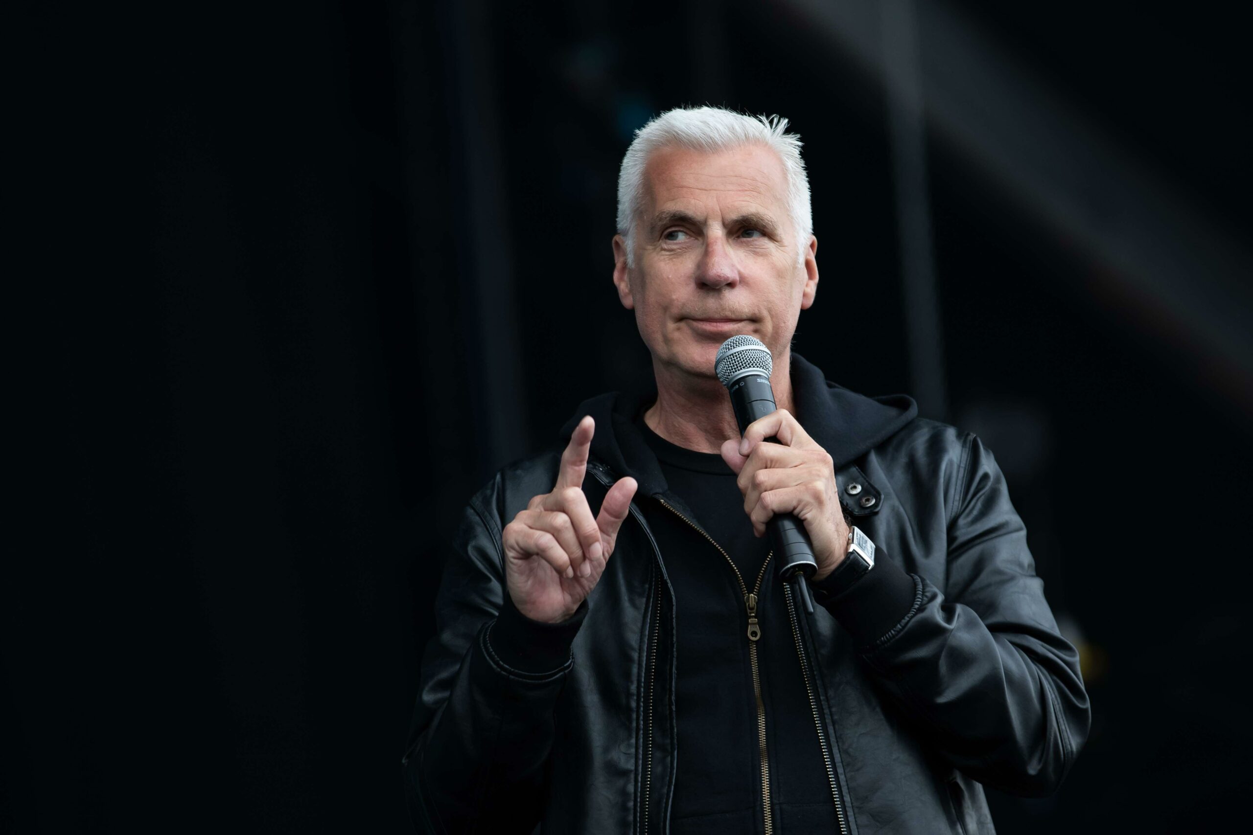 John Giddings on the main stage of his own festival.