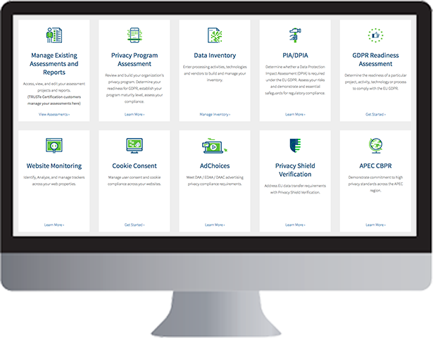 TrustArc Privacy Solutions dashboard