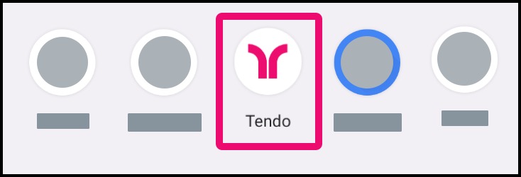 Android device home screen with Tendo app icon