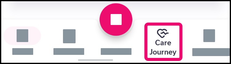 Care Journey Link in Menu