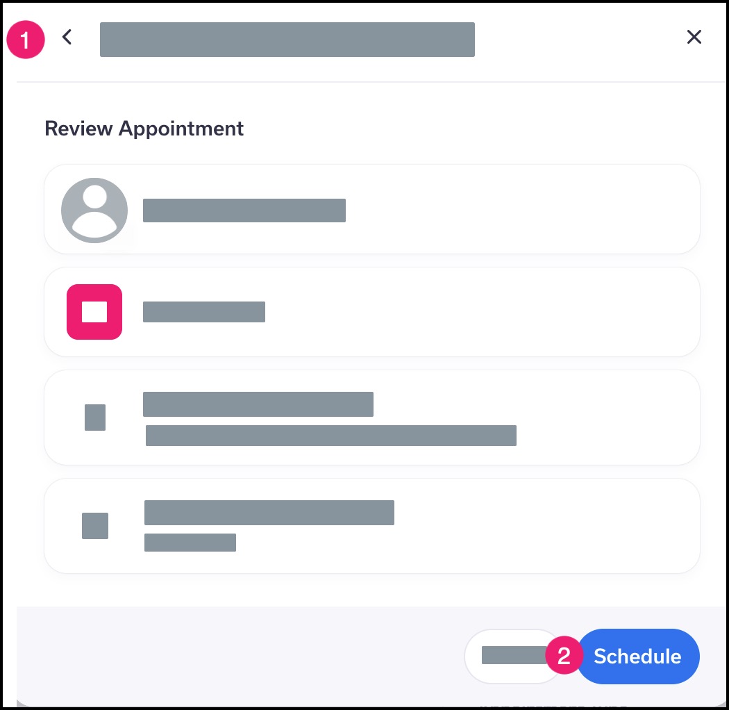 Schedule Appointment Button